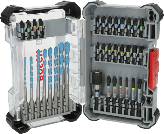 Bosch PRO Impact Mixed Set 35 piezas con puntas variadas para taladro y destornillador.